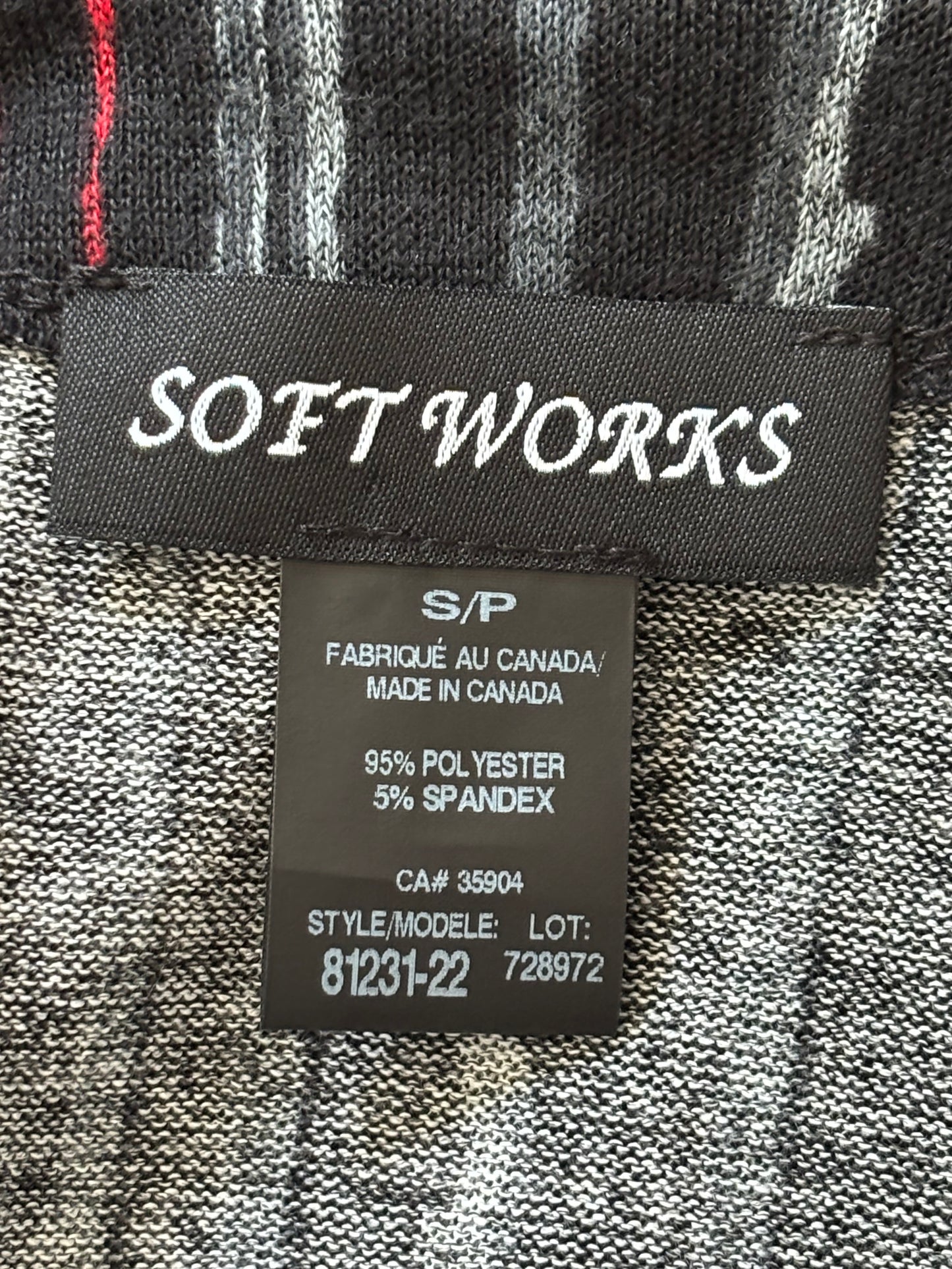 SOFT WORKS Multicolor Open Front Striped Cardigan Size Small