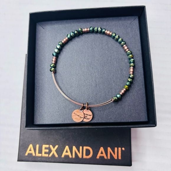 ALEX AND ANI "Every Day Is A Gift” Charm Rose Gold Bangle Bracelet Set