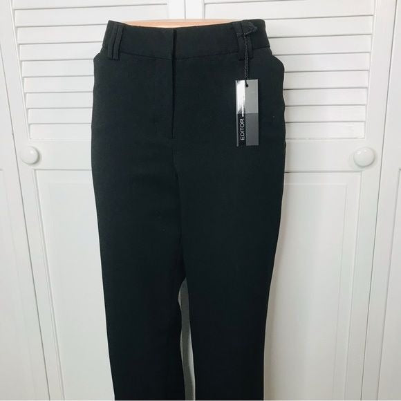 EXPRESS Editor Straight Leg Black Pants Size 10R *NEW*