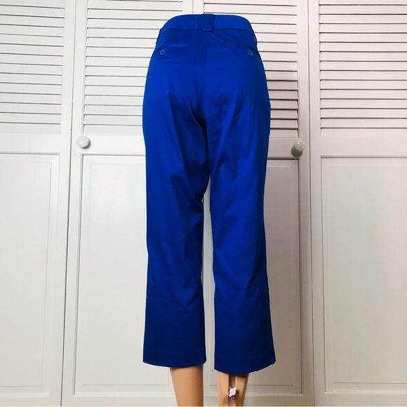 NEW YORK & COMPANY Royal Blue Straight Crop Pants Size 10 *NEW*