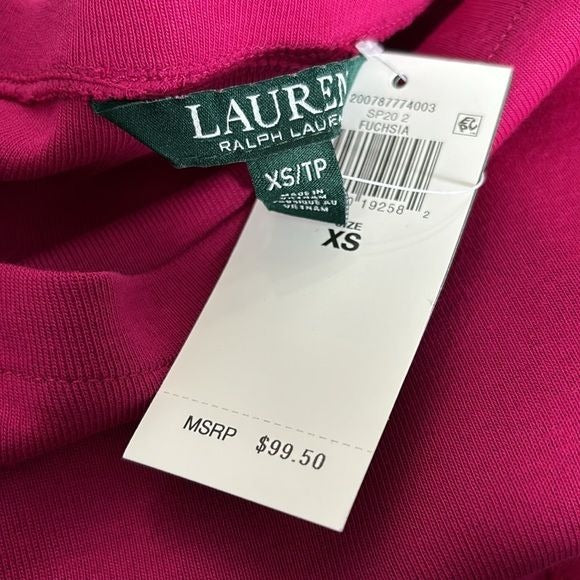 *NEW* LAUREN BY RALPH LAUREN Brandeis Pink Elbow Sleeve Dress Size XS