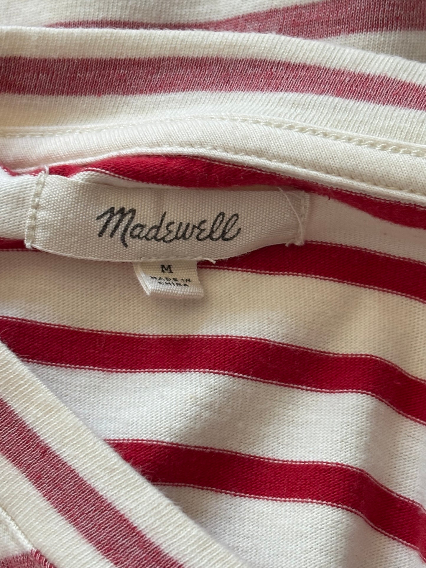 MADEWELL Striped Cotton Long-Sleeve Tee Size Medium