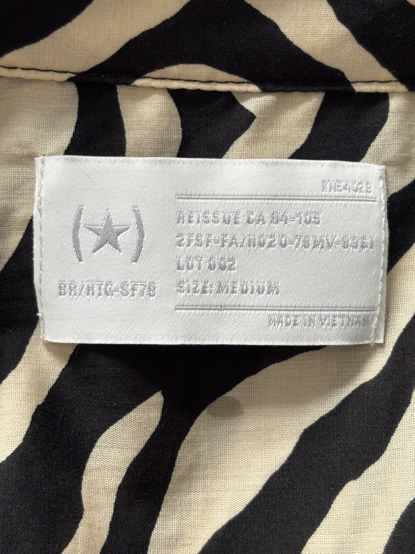 BANANA REPUBLIC Zebra Safari Print Heritage Utility Button Down Shirt Medium