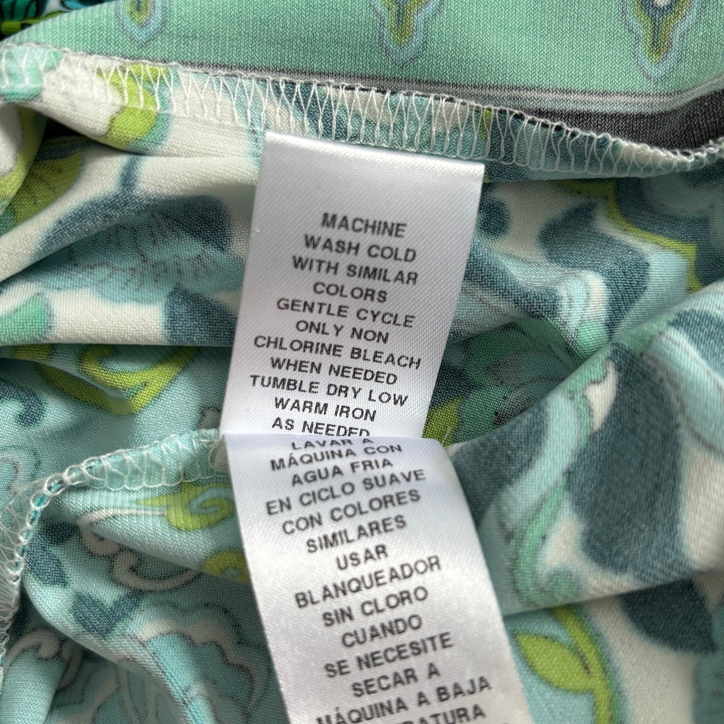 LONDON TIMES Turquoise Abstract Print Halter Dress Size 12