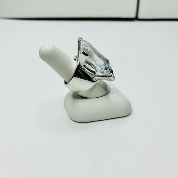 SWAROVSKI Silver Crystal Moonshine Ring Size 8.75