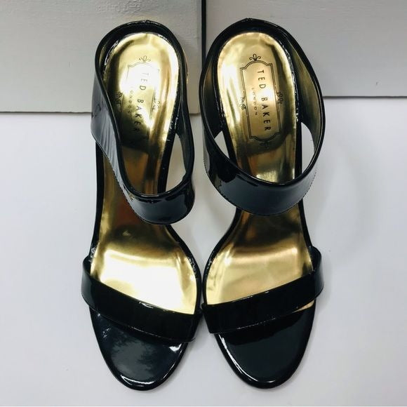 TED BAKER Chablise Black Sandals Size 9.5