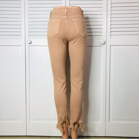 L’AGENCE Harlem Blends High Line Blush Distressed Skinny Jeans Size 25 *NEW*