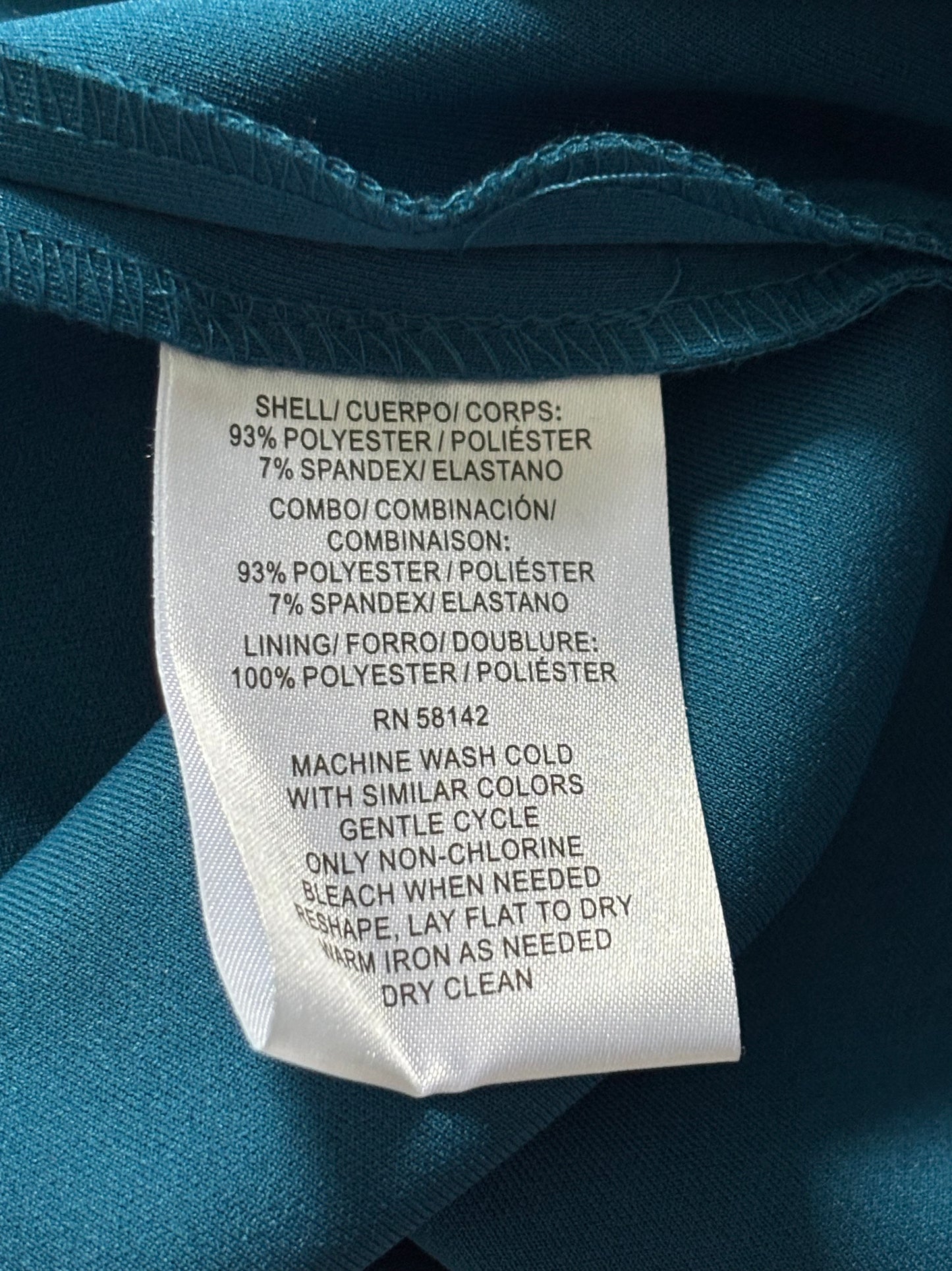 New MAGGY LONDON Blue Scuba Crepe Sheath Dress Size 0