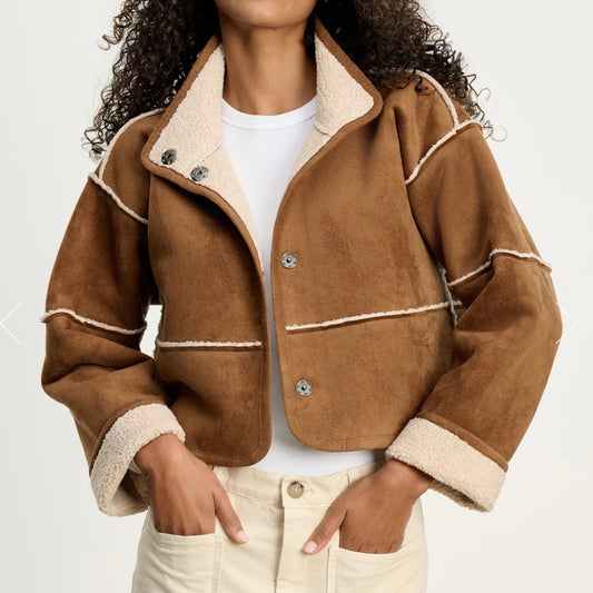 VELVET by Graham & Spencer Kelly Luxe Sherpa Reversible Jacket Size Small