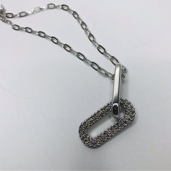 *NEW* SWAROVSKI Silver Large Chain Link Necklace