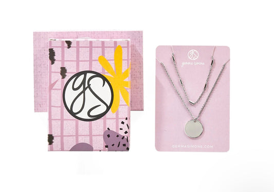 New GEMMA SIMONE Layered Disc Pendant Necklace