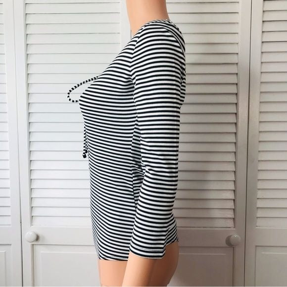 KENDALL + KYLIE Striped Bodysuit Size S *NEW*