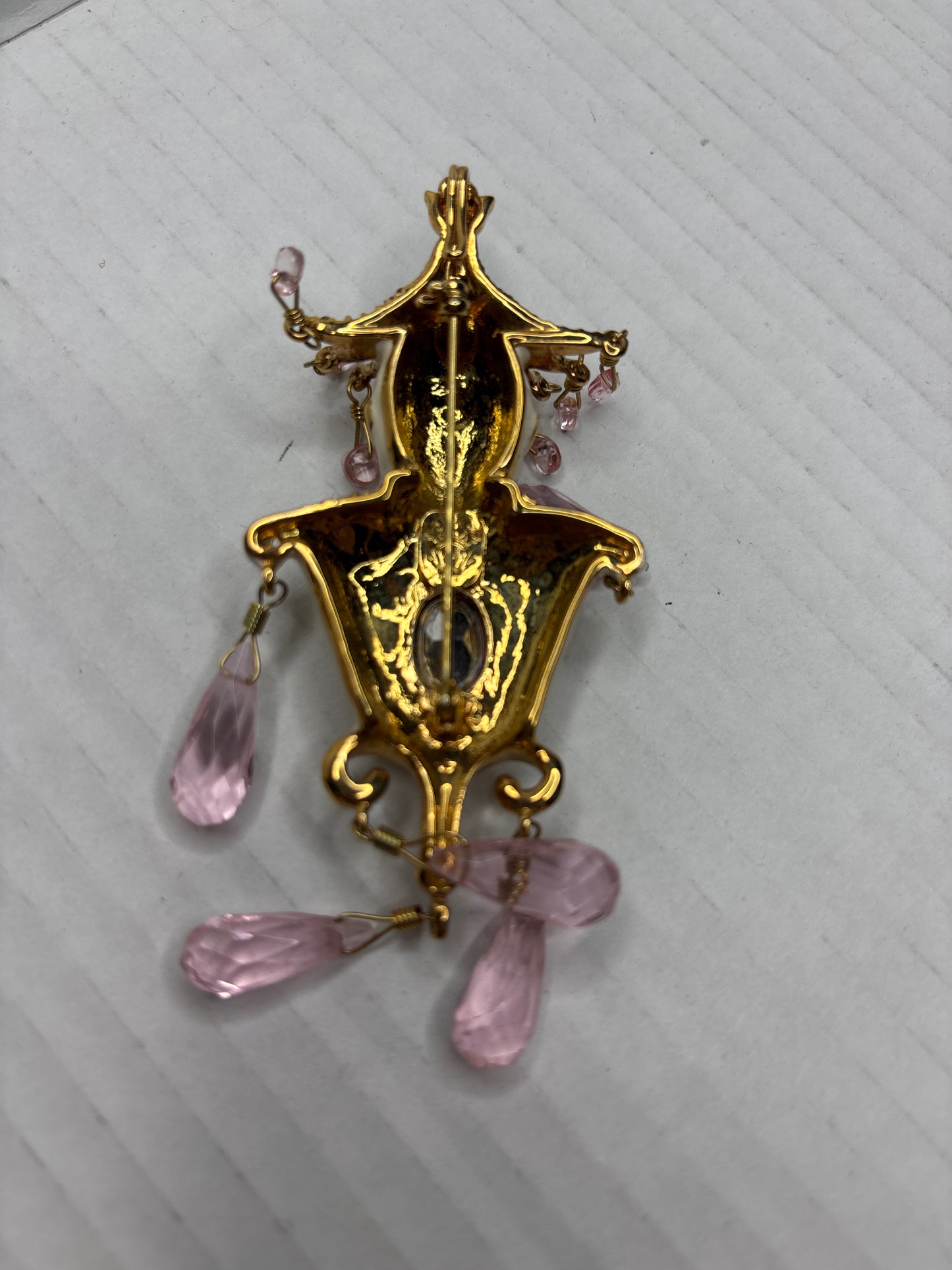 HUTTON WILKINSON Harlequin Jester Colorful Enamel Brooch Pin