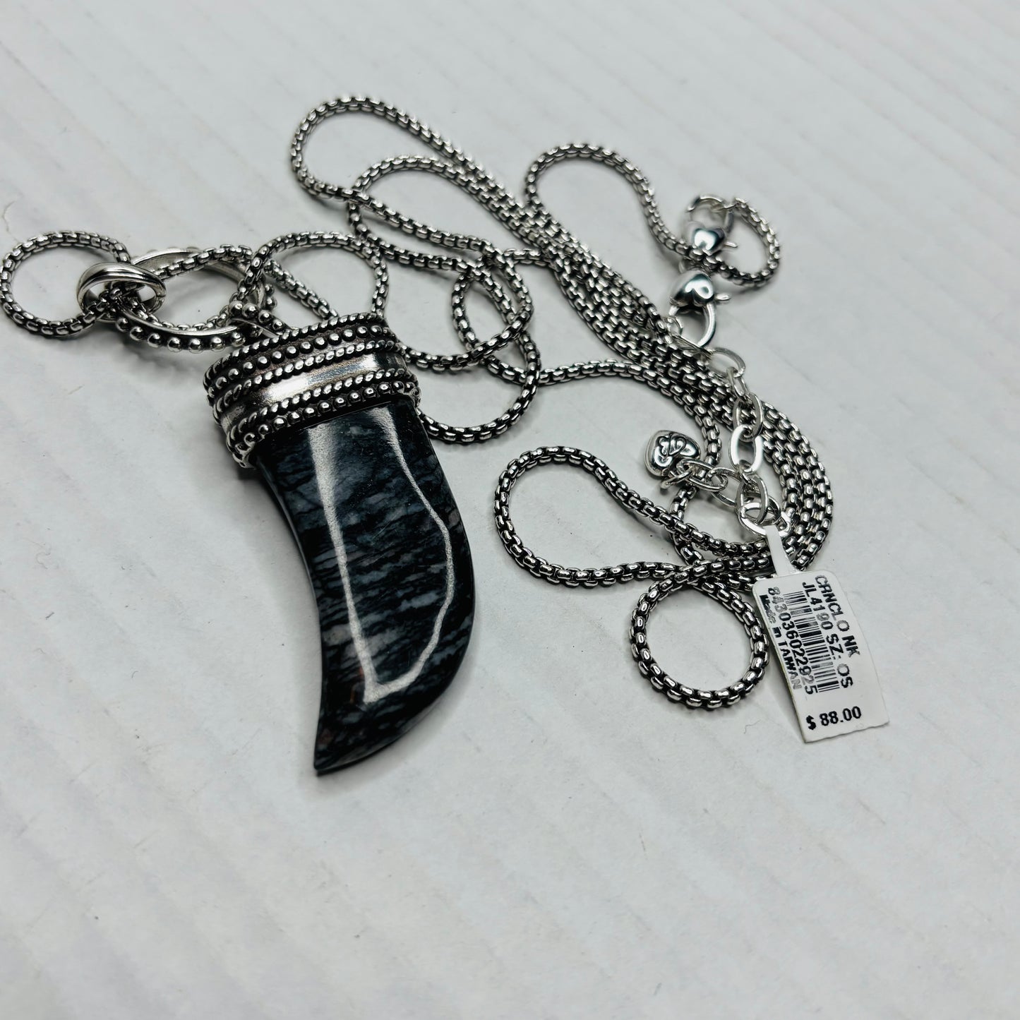 New BRIGHTON Cornicello Horn Necklace Matrix Jasper Reversible Necklace
