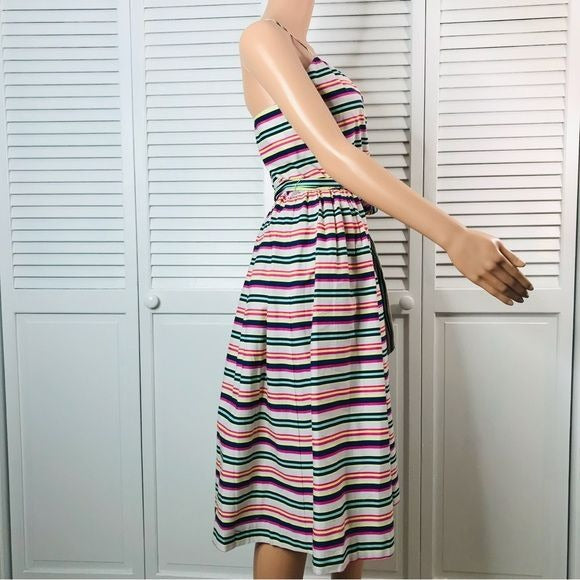 *NEW* 1901 Multicolor Stripe Strappy Cotton Dress Size 8