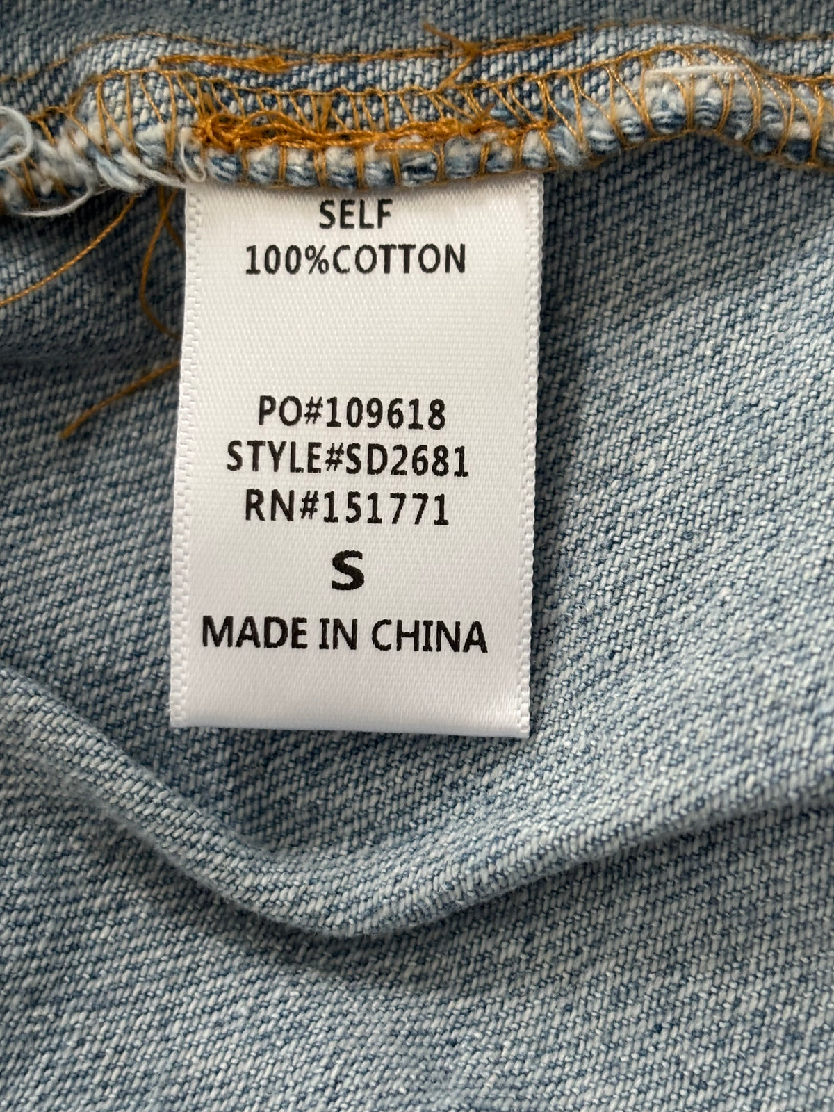 New LE LIS Light Blue Darlene Denim Dress Size Small