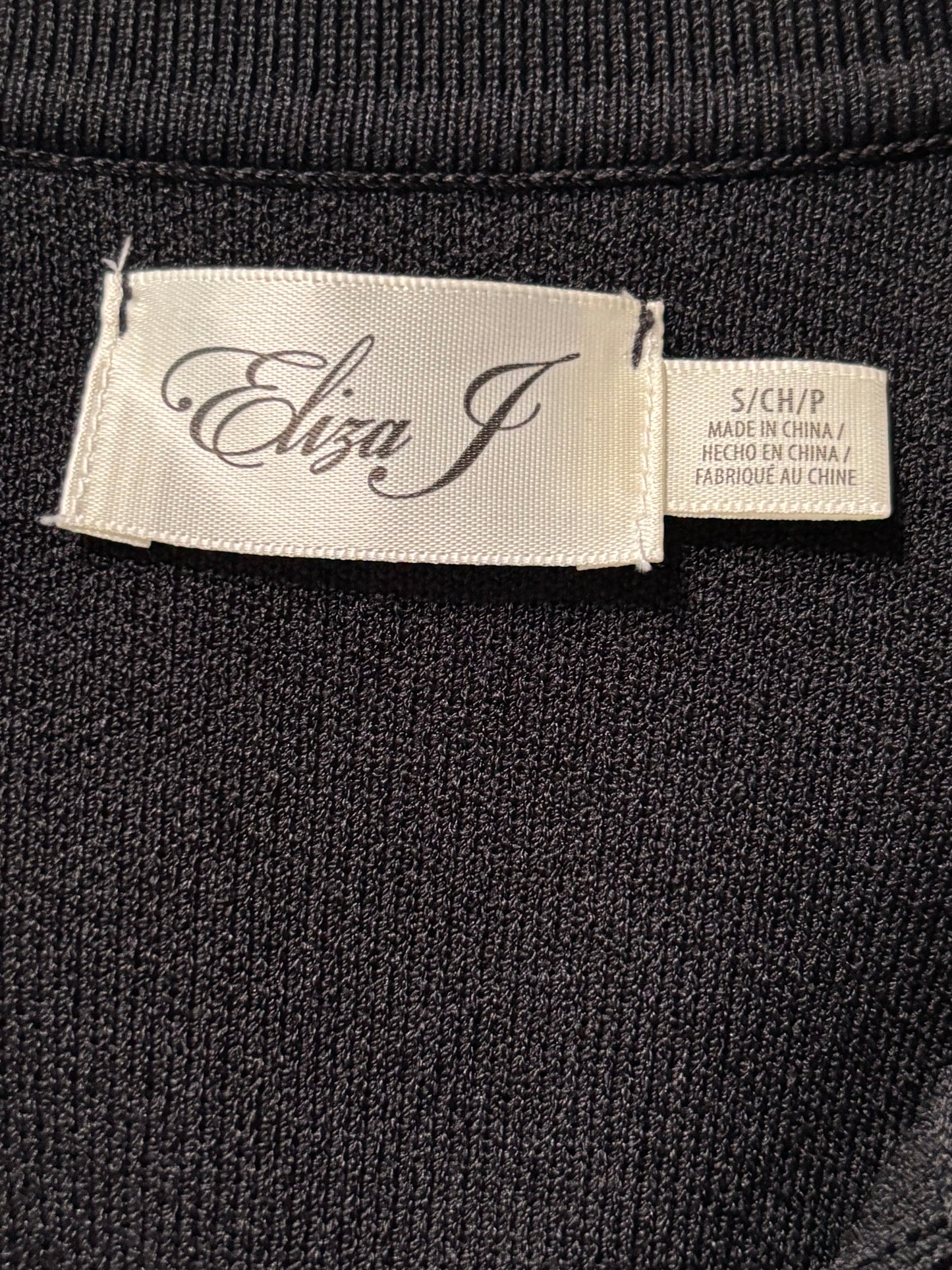 ELIZA J Black Embellished Collar Sweater Dress Size Small