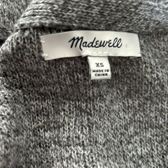 MADEWELL Gray Open Front Cardigan Size XS