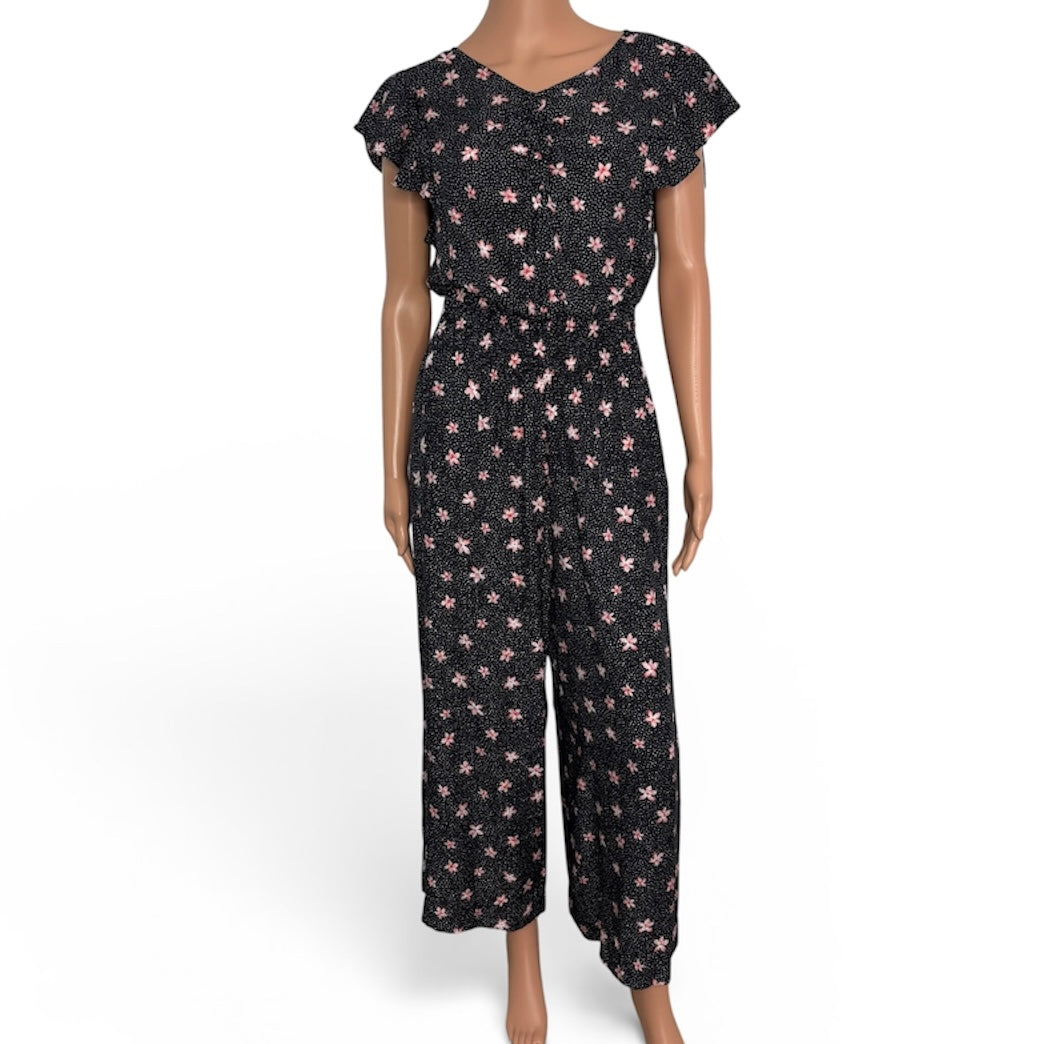 REBECCA TAYLOR Star Fleur Silk Blend Jumpsuit Size 8