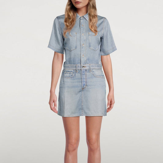 RAG & BONE Liquid Miramar Shirt Dress Size Medium