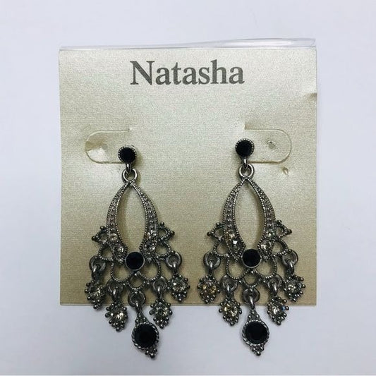 *NEW* NATASHA Black Crystal Tribe Earrings
