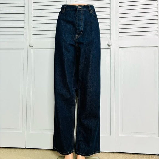 *NEW* BANANA REPUBLIC Dark Blue Mid-Rise Loose Stovepipe Size 32