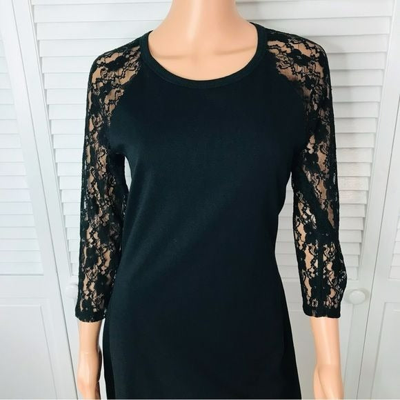 EXPRESS Black Lace Sleeve Dress Size L *NEW*