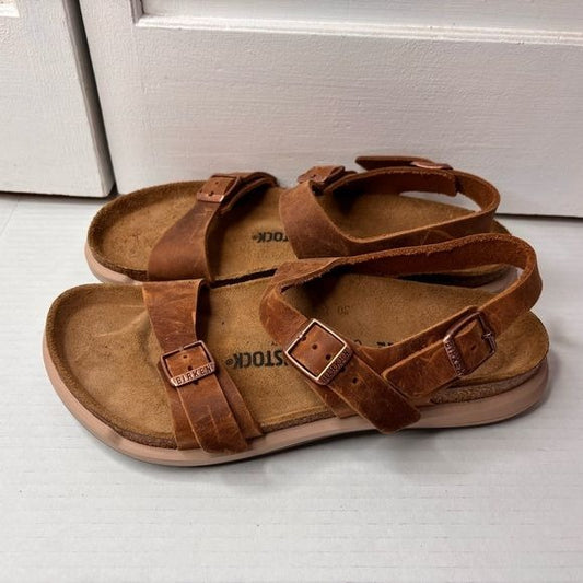 BIRKENSTOCK Sonora Rugged Oiled Brown Leather Sandals Size 8