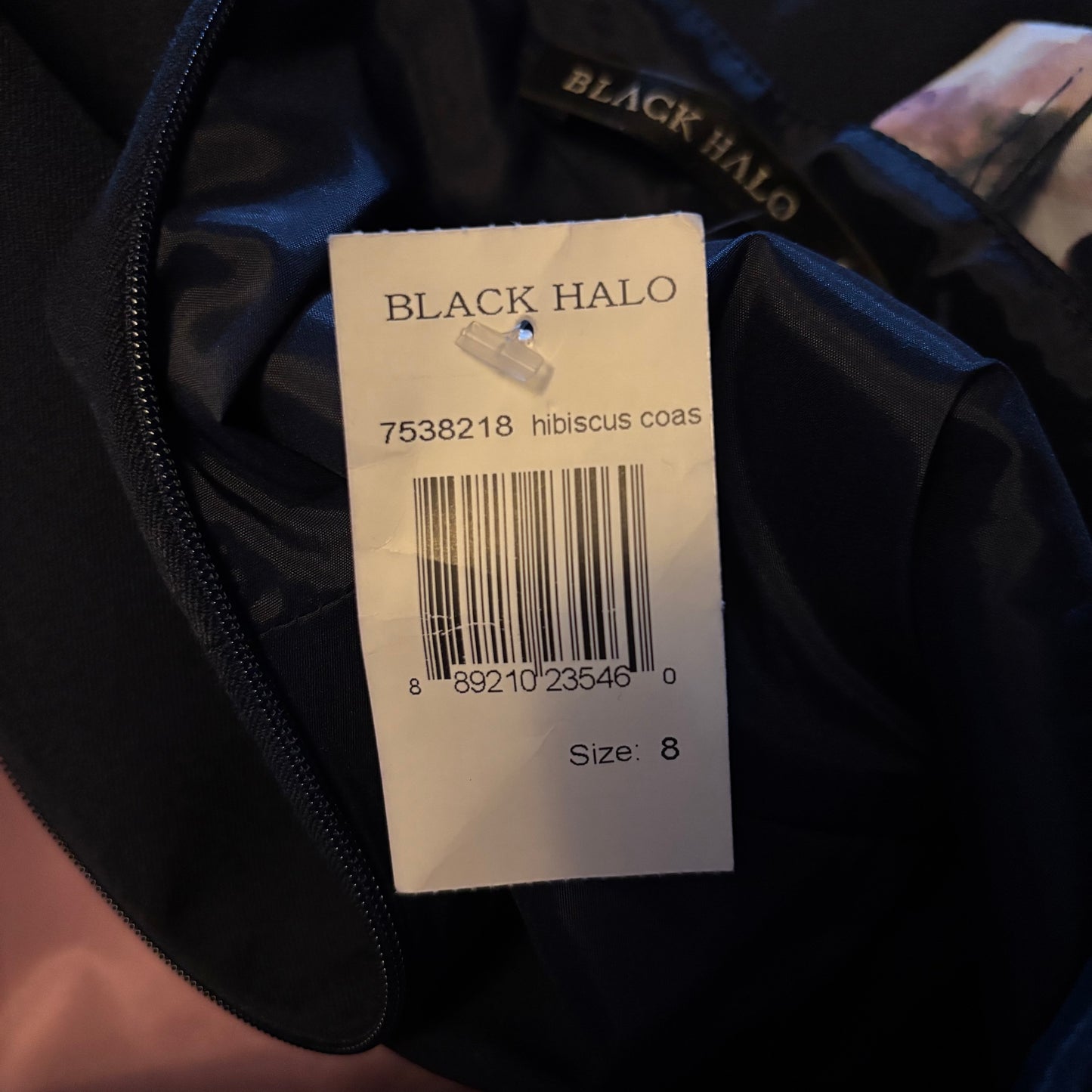 New BLACK HALO Hibiscus Coast Floral Sheath Dress Size 8