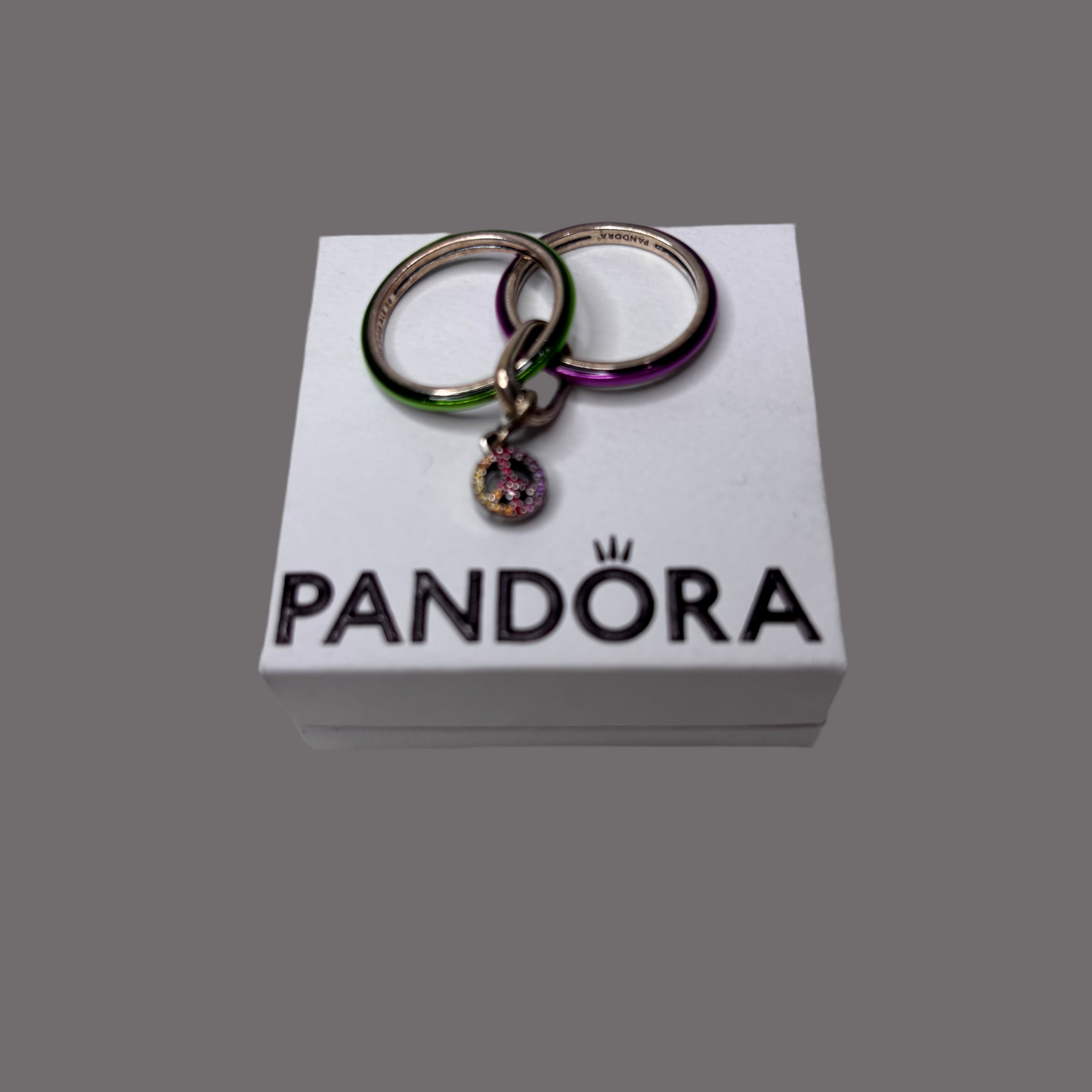 PANDORA Peace and Harmony ME Ring Collection Set Size 7