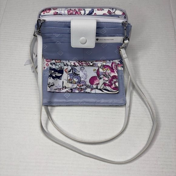 *NEW* VERA BRADLEY Hummingbird Park Iconic Cotton Deluxe All Together Crossbody Purse