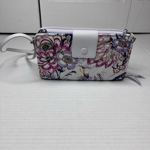 *NEW* VERA BRADLEY Hummingbird Park Iconic Cotton Deluxe All Together Crossbody Purse