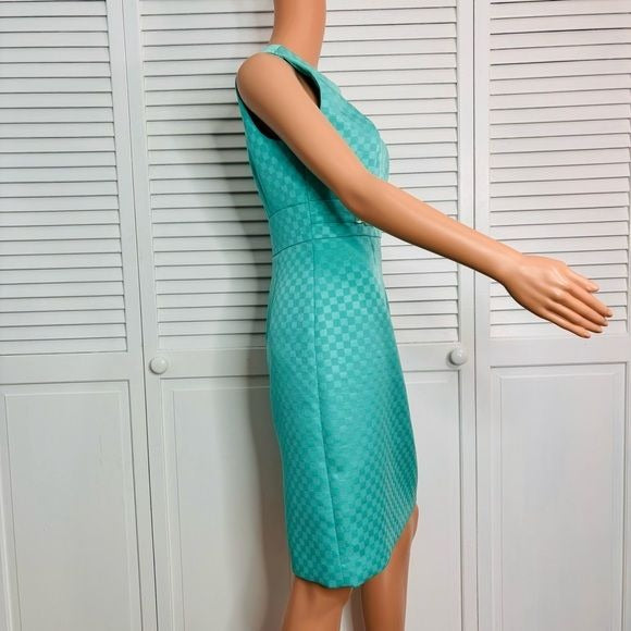 TAHARI Turquoise Sleeveless Dress Size 4