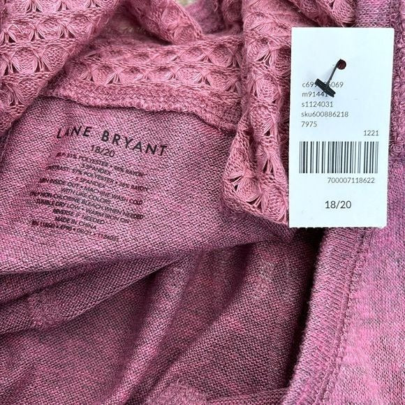 *NEW* LANE BRYANT Grateful Heart Graphic Hacci Sweatshirt Size 18/20