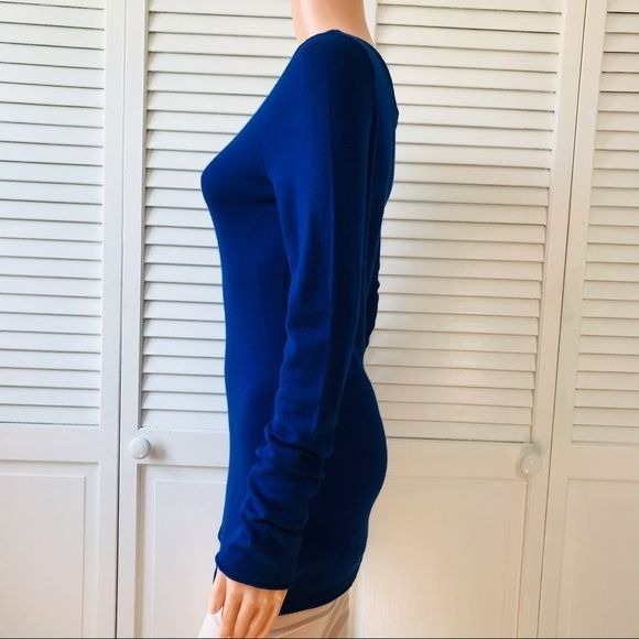 EXPRESS Royal Blue Scoop Neck Sweater Size M