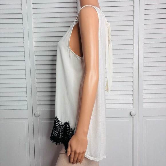 *New* EXPRESS White Sleeveless Lightweight Polyester Blouse Size Large