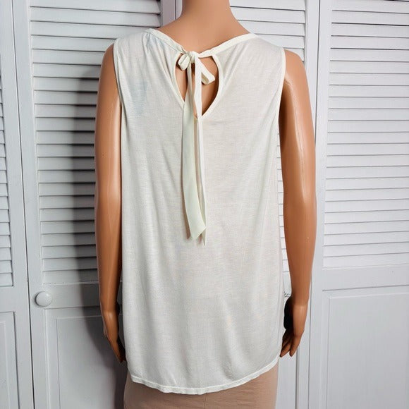 *New* EXPRESS White Sleeveless Lightweight Polyester Blouse Size Large