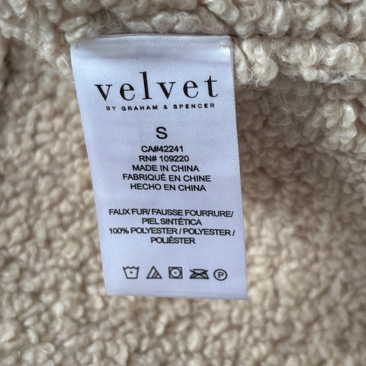 VELVET by Graham & Spencer Kelly Luxe Sherpa Reversible Jacket Size Small