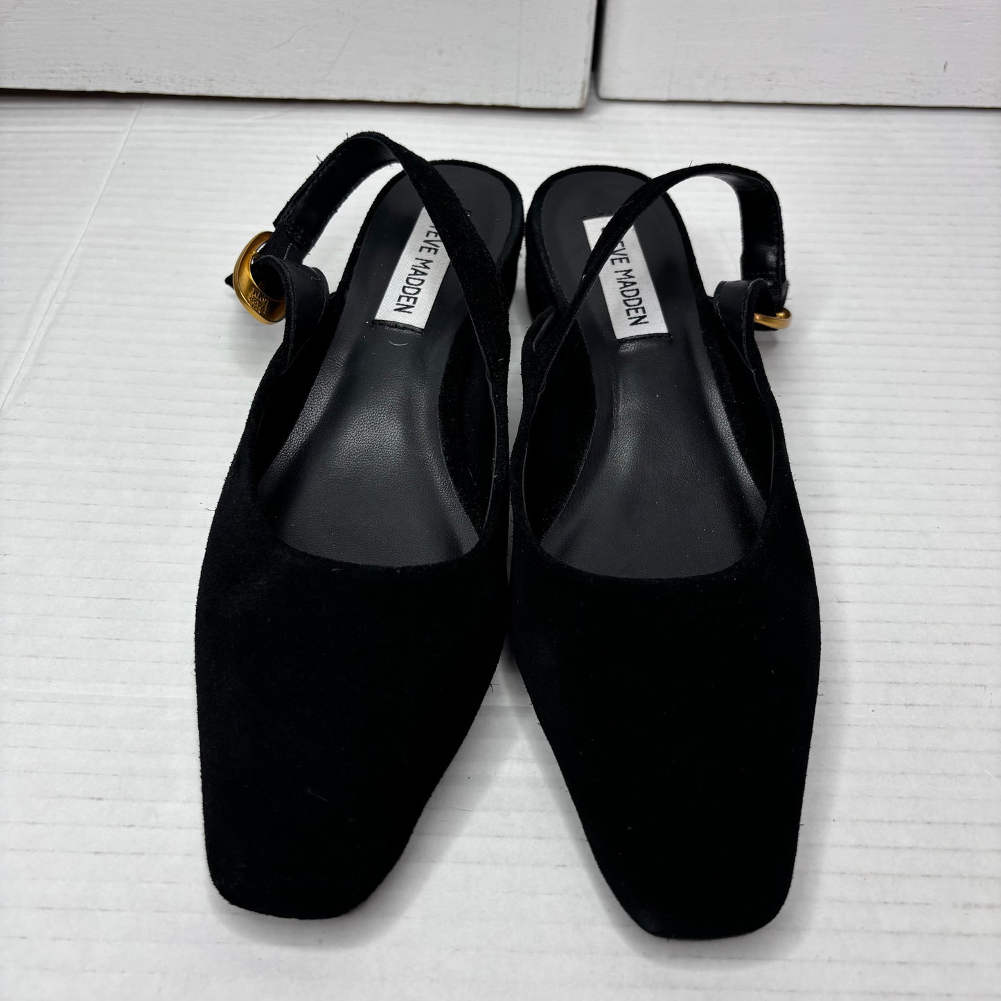 STEVE MADDEN Diona Slingback Flats in Black Suede Size 6M
