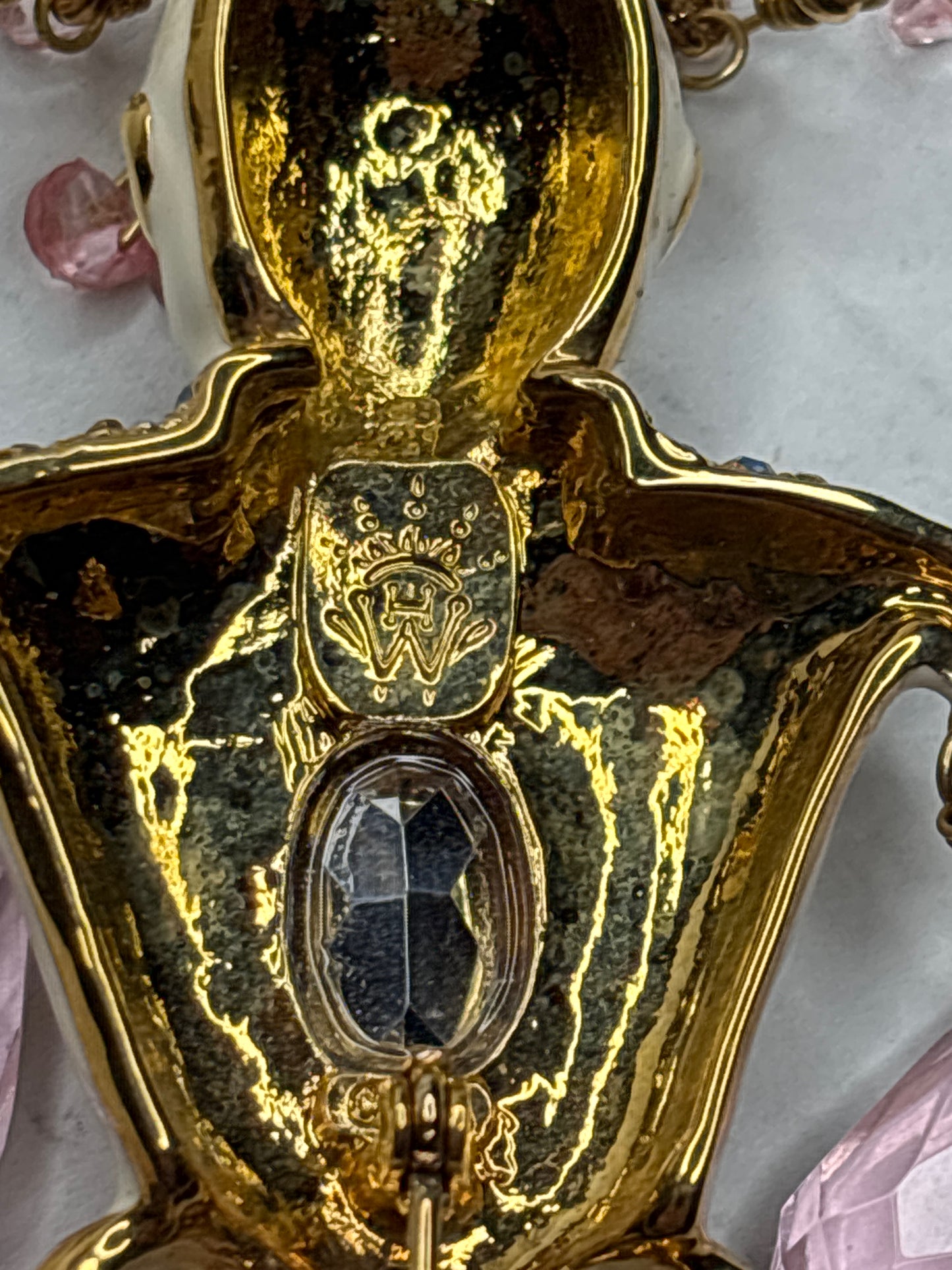 HUTTON WILKINSON Harlequin Jester Colorful Enamel Brooch Pin