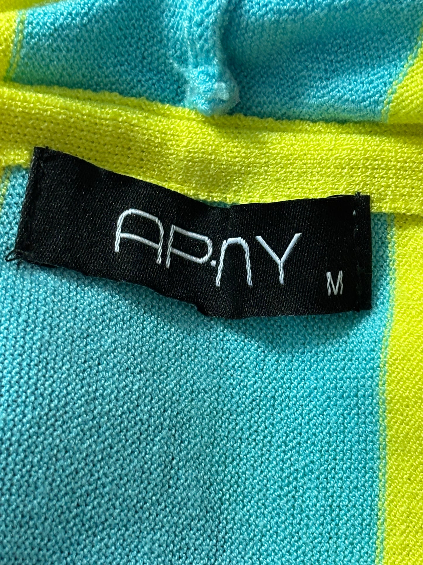 APNY Striped Knit Multicolor Hoodie Sweater Size Medium