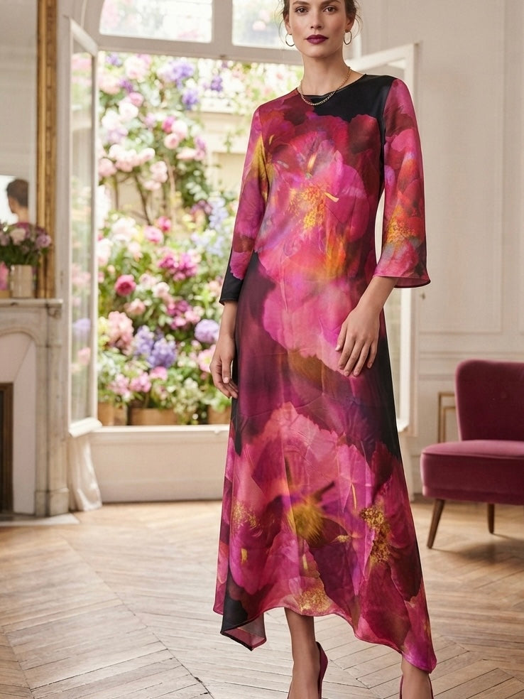 New JOHNNY WAS Workshop Silk Flared Sleeve Dress Size XS