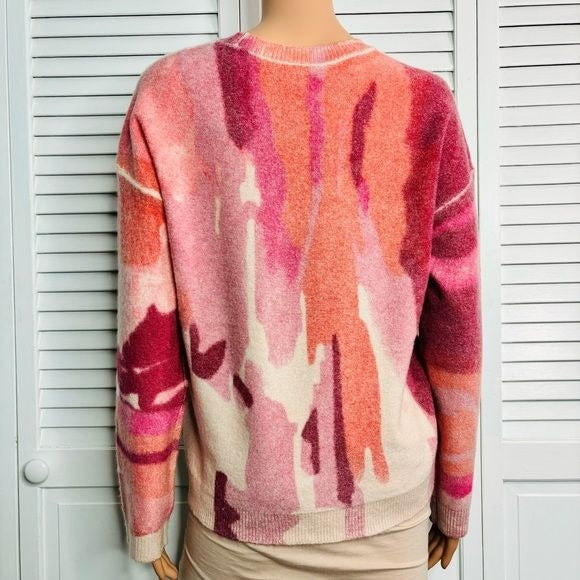 *NEW* CHARLIE B Reversible Harbor Sunset Orchid Camo Sweater Size S