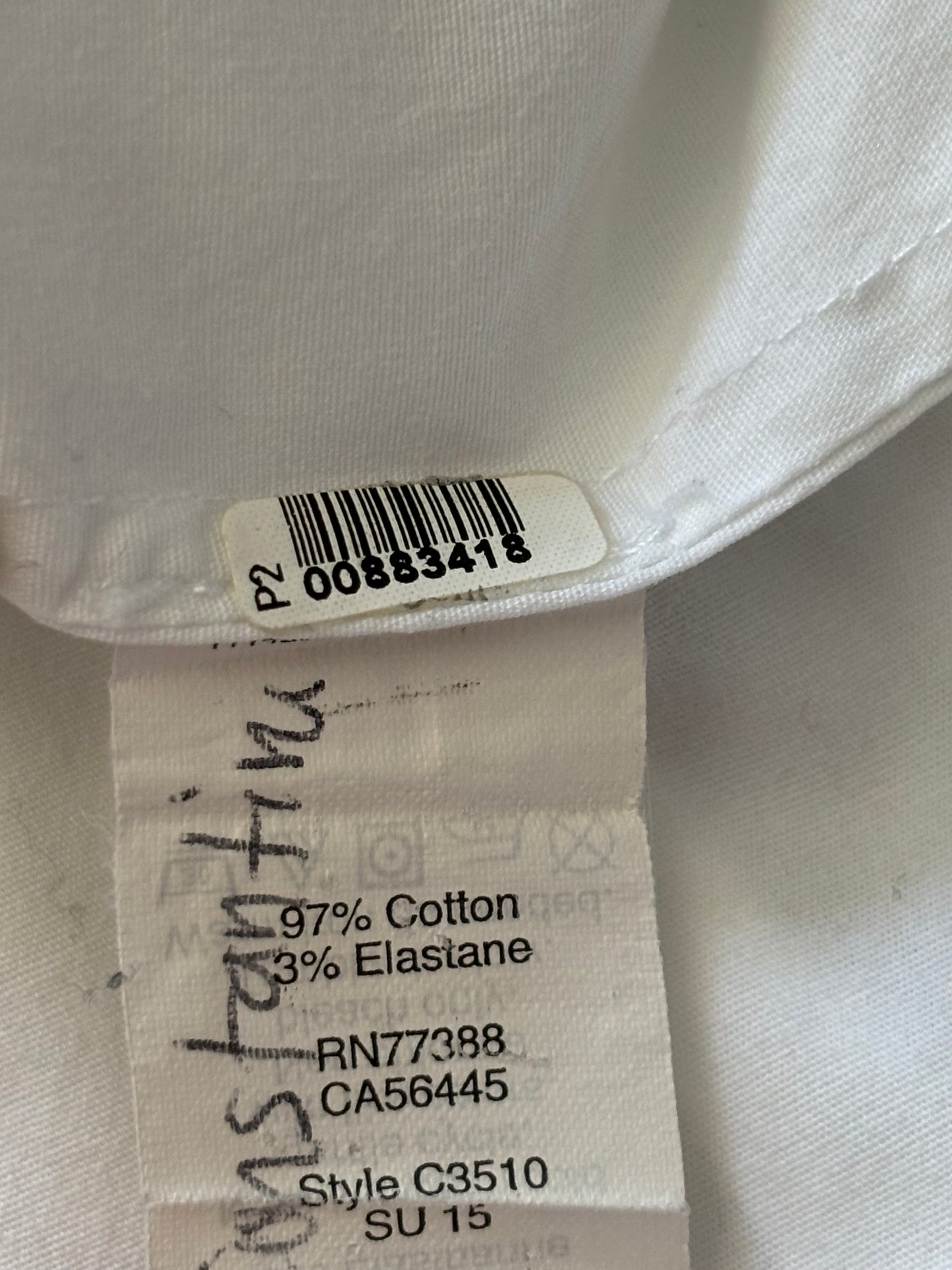 J.CREW Haberdashery White Cotton Button Down Shirt Size Medium