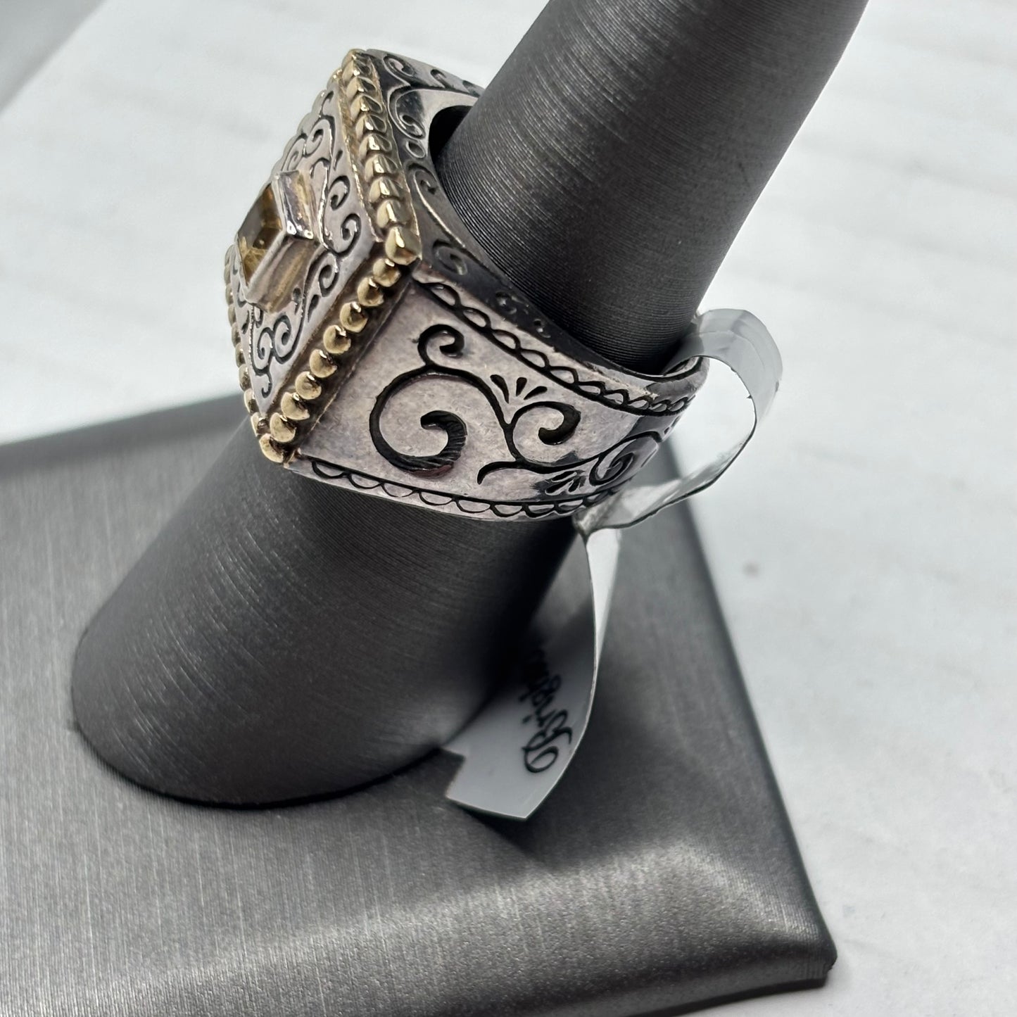 New BRIGHTON Retired "Caress" Scroll Ring Size 7