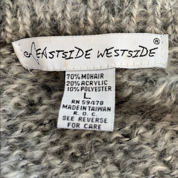 EASTSIDE WESTSIDE Vintage Mohair Cardigan Size Large