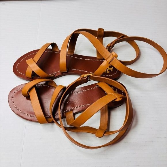 TORY BURCH Patos Tan Gladiator Sandals Size 7.5