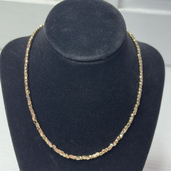 *NEW* PARK LANE Gold Hazy Faceted Metal Bead Necklace