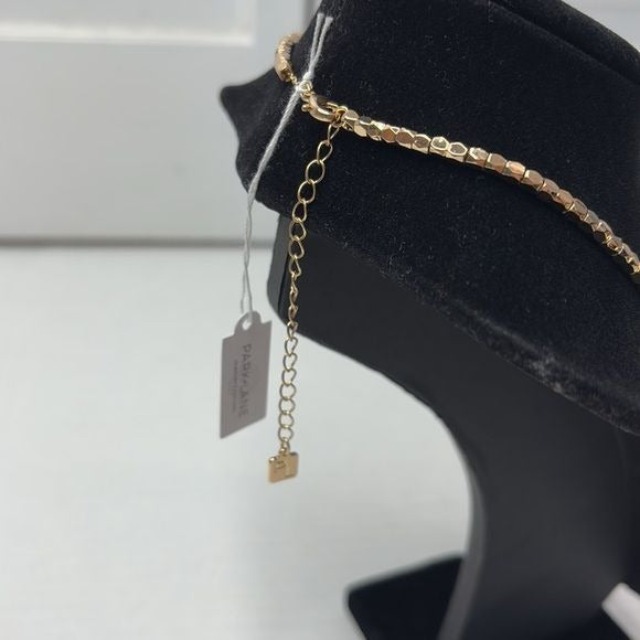 *NEW* PARK LANE Gold Hazy Faceted Metal Bead Necklace