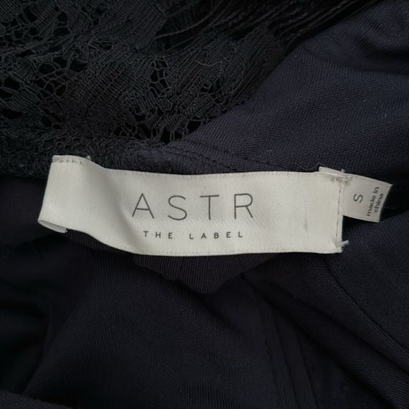 ASTR the label Peeking Lace Bodycon Navy Blue Dress Size Small